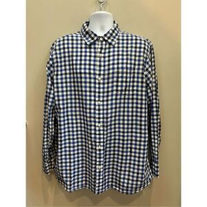 Sonoma XL men’s Royal blue check lightweight button down cotton
